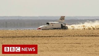 The Bloodhound supercar aiming to break the land speed record  BBC News [upl. by Adikam]