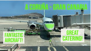 TRIP REPORT  Binter Canarias  A Coruña  Gran Canaria  Embraer 195E2 4K UHD [upl. by Westphal]