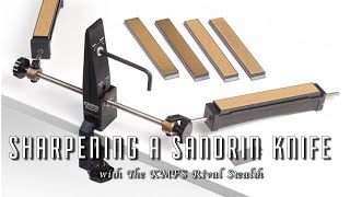 How to Sharpen a Sandrin Tungsten Carbide Knife with the KMFS Rival System [upl. by Vincenty]