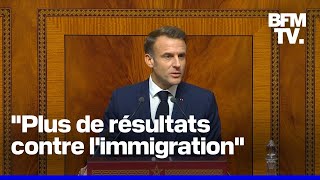 Immigration investissements le discours dEmmanuel Macron devant le Parlement marocain [upl. by Ephram981]