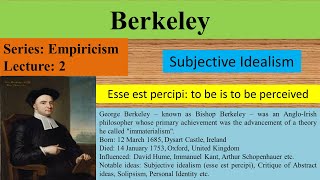 Berkeley  Esse Est Percipi  Subjective Idealism  Philosophy Simplified [upl. by Akined]