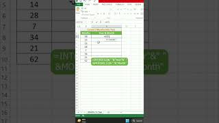 🙏excel In this video I will show you how to convert months into year amp months in excel excel [upl. by Valora935]