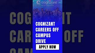 Cognizant Careers Off Campus Drive 2024 Hiring for Trainee Junior Data Analyst [upl. by Armanda827]