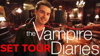 The Vampire Diaries Take a tour of the set Damons bedroom included [upl. by Eilram631]