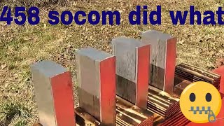 Penetration Test 308 VS 458 Socom 1quot Thick Aluminum Milling Blocks [upl. by Serena]