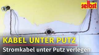 Kabel unter Putz verlegen [upl. by Enomad542]