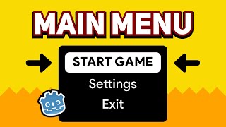 Create MAIN MENU for your Godot game [upl. by Hagood374]