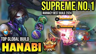 HANABI BEST BUILD 2024  TOP GLOBAL HANABI GAMEPLAY  MOBILE LEGENDS✓ [upl. by Ativ]