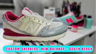 Custom Sneakers NEW BALANCE  SOUTH BEACH  Sole Savior [upl. by Mallon]