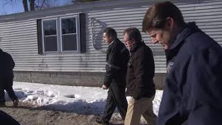 Governor Cuomo Tours Damage Underwood Estates Mobile Park [upl. by Eicram]