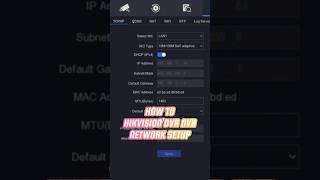 Hikvision DVR Network Setup cctv cctvcamera hikvision [upl. by Atalayah]