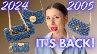 Louis Vuitton 2024 DENIM COLLECTION 😱Papillon Sunset Pleaty Nano Speedy Bumbag Carryall Onthego [upl. by Idolah]