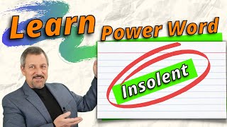 Insolent 👉 How to Learn and Start Using This Word Today [upl. by Dori]