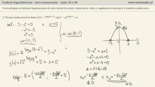 Funkcje logarytmiczne  kurs rozszerzony  część 2 [upl. by Nahama]