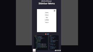 💥 Sidebar Menu  HTML CSS  Solve It Smart [upl. by Ylrac]