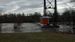 Kennebec River rages after powerful storm strikes central Maine [upl. by Anatnom90]