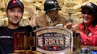 World Series of Poker Main Event 2008 Day 1 with Negreanu Hellmuth Scotty Nguyen amp Phil Ivey WSOP [upl. by Nide]