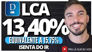 LCA 1340 PREFIXADA BANCO DAYCOVAL A MAIOR RENTABILIDADE DA RENDA FIXA ISENTA DE IMPOSTO DE RENDA [upl. by Cardon]