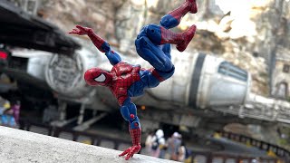 Saturday SHORTS Balancing Marvel Legends SpiderMan In Disneyland [upl. by Melac]