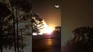 Fire triggers string of explosions at Louisiana Dow Chemical plant [upl. by Collayer]