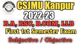 CSJM KANPUR UNIVERSITY NEW EXAM SCHEDULE 202223  csjmu new annual exam notice [upl. by Croom754]