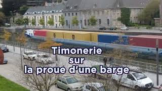 Barge porteconteneurs insolite  Timonerie à lavant vlog barge subscribe travel travelvlog [upl. by Valorie513]