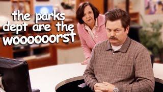 the parks department being bad at their jobs for 8 minutes 17 seconds  Parks amp Recreation [upl. by Eycal]