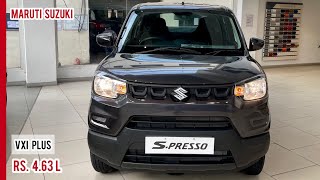 2022 Maruti Suzuki S Presso 🔥 SPresso Vxi Plus  Top Model Petrol  Most Detailed Walkaround Video [upl. by Erdnaed]