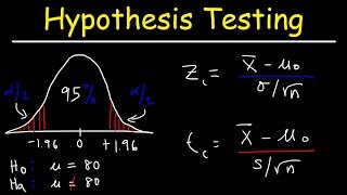 Hypothesis Testing Problems  Z Test amp T Statistics  One amp Two Tailed Tests 2 [upl. by Mattland889]