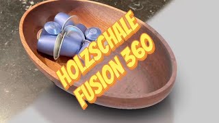 Ovale Holzschale mit Fusion 360 auf der HobbyCNC [upl. by Ekeiram]