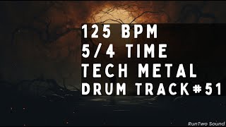 54 Progressive Metal Drum Track  125 BPM [upl. by Oflodor575]