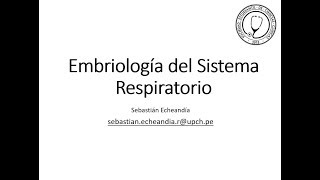 Embriología  Sistema Respiratorio [upl. by Wearing671]