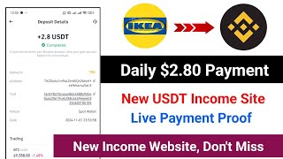 Daily 280 Payment  New USDT Websites 2024  Best Usdt Investment Websites  Longterm Platforms [upl. by Charleton]