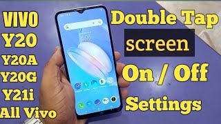 Vivo Y20 Double Tap OnOff Settings  All Vivo Phone Double tap Option 2023 [upl. by Haimaj326]