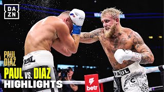 JAKE PAUL VS NATE DIAZ Fight Highlights [upl. by Okram]