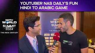 Nas Daily In India  YouTuber Nas Dailys Fun Hindi To Arabic Game At The NDTV World Summit [upl. by Sherrod386]