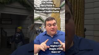 Fat Testing Harry Potter and the Escape From Gringotts at Universal Studios Orlando Florida [upl. by Kirstin999]