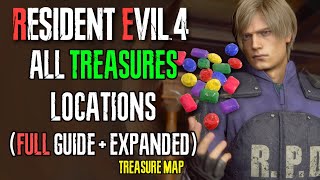 ALL TREASURE LOCATIONS in RESIDENT EVIL 4 REMAKE GUIDE [upl. by Imoyaba]