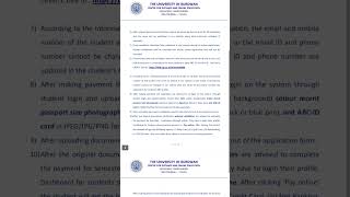 Burdwan University PG MSC Documents Verification Noticeburdwanuniversity documentverification [upl. by Emiline]