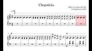 Chopsticks Piano Sheet Music [upl. by Darn873]