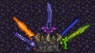 How to craft Nights Edge in steps Terraria [upl. by Ahsenyt]