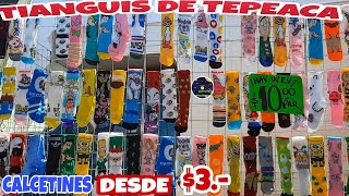 TIANGUIS DE TEPEACA LOS MÁS BARATOS CALCETINES A 3 CALCETAS ROPA Y MÁS [upl. by Lletnwahs]