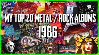 MUSIQUE FR My Top 20 Metal  Rock Albums Of 1986 [upl. by Barbee]