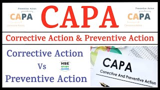 CAPA  Corrective Action VS Preventive Action  Difference Between Corrective amp Preventive Action [upl. by Berkin]