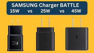 45W vs 25W vs 15W Samsung Charging Speed Test [upl. by Tuckie183]