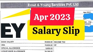 EampY Salary Structure EampY Offer Letter EampY Salary Slip Apr 2023 Gross Pay and In Hand Salary EampY [upl. by Shoemaker]