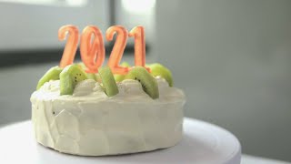 2021  Fresh Cream Kiwi Cake [upl. by Olsson]