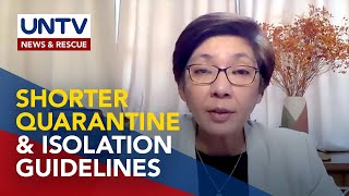 DOH may updated guidelines na sa quarantine at isolation period [upl. by Eidorb887]