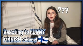 Reacting to FUNNY FINNISH videos [upl. by Ateuqal]