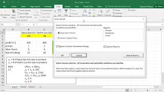 1 Sensitivity Analysis for LP  How to obtain sensitivity report from Excel Solver Addin [upl. by Esina]